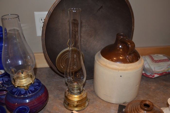 lamps, crocks