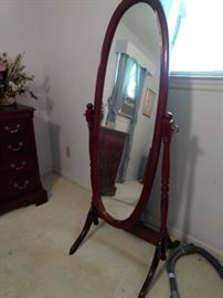 Mahogany full length mirror $100
