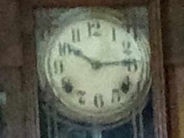 Closeup of antique clock