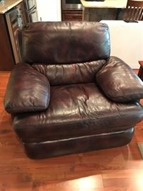 Heavy Leather Reclining Oversized Chair