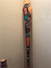 Signed Indian Spear Stick