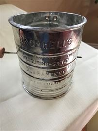 Old Red Handled Flour Sifter