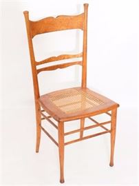 40EK 19th Century Tiger Maple Side Chair