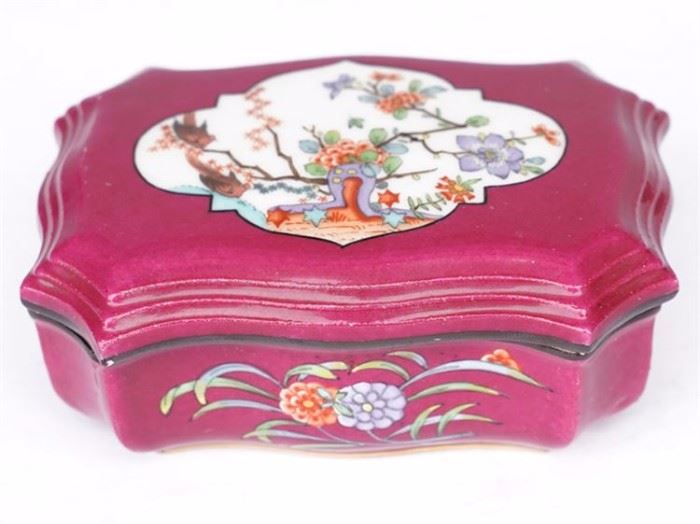 49EK Antique Meissen Porcelain Match Box