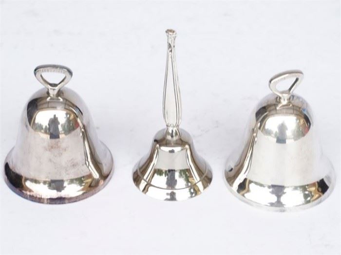 188EK Lot of Three Bells in Silver Plate
