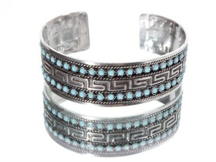 505EK Native American Turquoise and Silver Bracelet