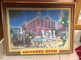 Rare figure fighter beer light works great condition 