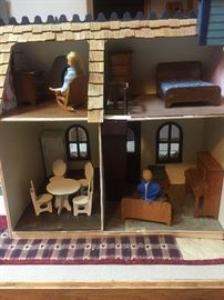 Dolls and furnitures of doll house