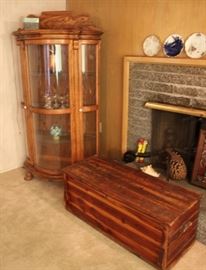 Curio Cabinet, Cedar Chest and Plates