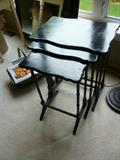 BLACK STACKING TABLES