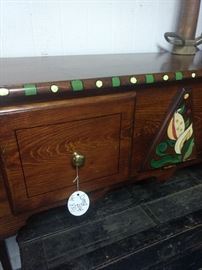 This hunt board is great!  It's been painted a but and has a neat "folk art" look!