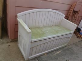 Outside bench/storage