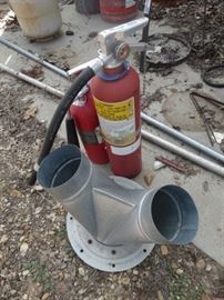 2 fire extinguishers pipe fitting
