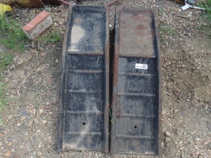 Pair of metal car ramps