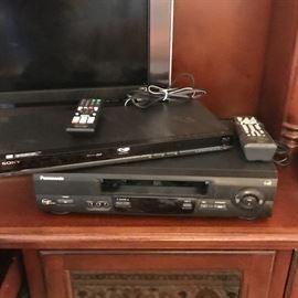 VHS player and Blue Ray Disc Player