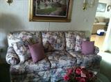 This sofa set is in BRAND NEW condition. NOT a wear mark, stain or scratch on it. PERFECT.