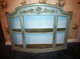 Small wall shelving unit in blue. A very nice piece.