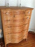 Beautiful dresser has great lines running through it.