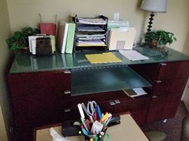 Cherrywood Glass Armoire. 