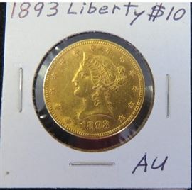 GOLD $10 Liberty Eagle, 1893