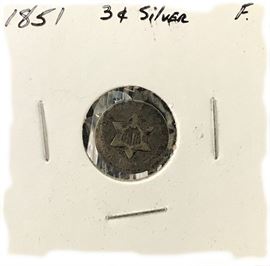 3 Cent Silver Coin- 1851