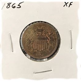 2 Cent Coin 1865