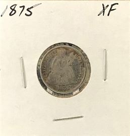 Seated Liberty Dime 1875