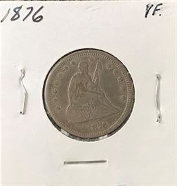 Seated Liberty Quarter 1876