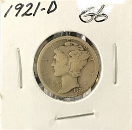 Mercury Dime, 1921-D
