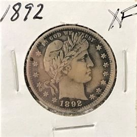 Barber Quarter 1892 Wing Covers E