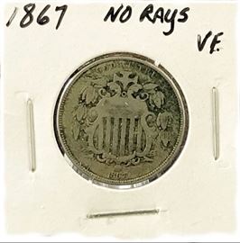 Shield Nickel 1867