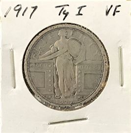 Standing Liberty Quarter Type 1, 1917