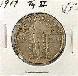 Standing Liberty Quarter Type 2, 1917
