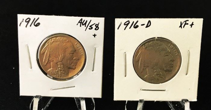 Buffalo Nickels, 1916, 1916-D