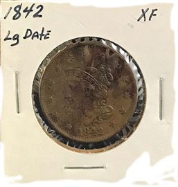 Large Cent, Large Date, 1842