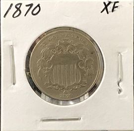 Shield Nickel, 1870
