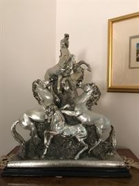 Stallions in pewter