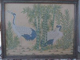 Chinese painting on silk   