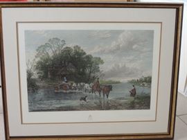 "The Nearest Way In Summer Time"; 1860. By James Tibbits Willmore (British 1800 - 1863) Original hand colored etching