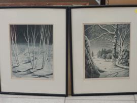 Samuel L. Margolies (American 1897-1974) Two Original Etchings; pencil signed