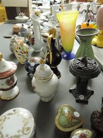  Limoges Porcelain; German porcelain and Art Nouveau decorative pieces