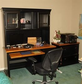 HOME OFFICE DESK AND FILE CABINET