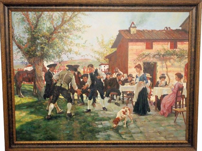Oil on Canvas - Tavern Scene, c.1976 