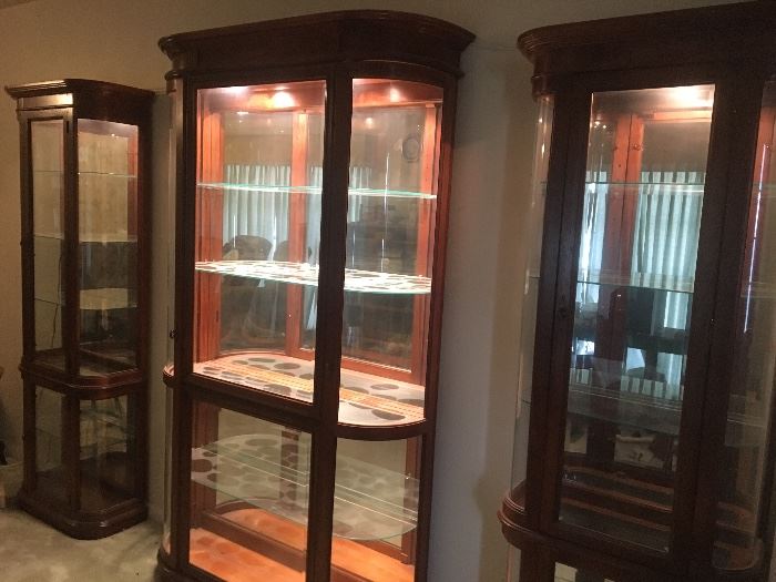 Nice curio display cabinets