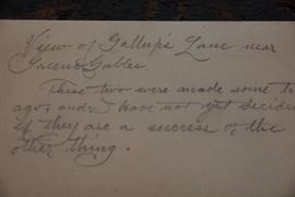 Correspondence provenance for folk art bench, other accompany postcards from artist to recipient. Sold with bench only.