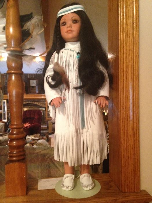 Native American Doll and Pampoose