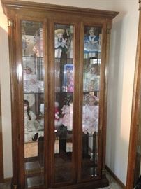 4 Beautiful Doll/Curio Cabinets. Glass can hold plates