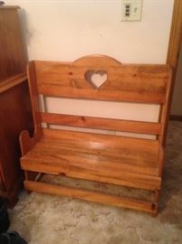Pine Heart Bench