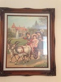 Wonderful 1800's print framed