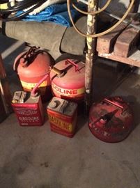 Gasoline cans of all sizes